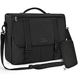 Lubardy Laptoptasche 15,6 Zoll Laptop Aktentasche Arbeitstasche Herren Wasserabweisend Laptop Umhängetasche Schultertasche Business Notebook Computer Tasche für Arbeit/Schule/Männer/Damen-Schwarz