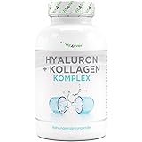 Hyaluronsäure Kollagen Komplex - 240 Kapseln - Premium: Mit bioaktives Biotin, Selen, Zink, natürliches Vitamin C aus Acerola & Silizium aus Bambus - Laborgeprüft