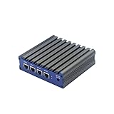 HSIPC New J4125 Quad Core Firewall Micro Appliance, Mini PC, Nano PC, Router PC with 8G RAM 128G SSD, 4 RJ45 2.5GBE Port AES-NI Compatible with Pfsense OPNsense