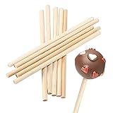 wisefood Cake-Pop-Stiel, 20.000 Stk. Holzstäbchen 17 cm, schwarze Cake-Pop-Sticks, geeignet für Bonbons, Kuchen, Pralinen, zur Tortendekoration, Candy Lollipop Sticks aus Birkenholz