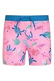 Mountain Warehouse Bedruckte Kinder Badeshorts - elastisches Taillenband für Mädchen und Jungen, Flachnähte, leicht - ideal im Sommer, Strand, Pool & beim Tauchen Rosa 98 (2-3 Jahre)