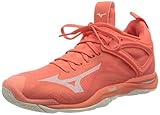 Mizuno Damen Wave Mirage 3 Handballschuh, Livingcoral/Schneewittchen, 40 EU