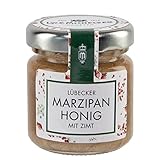 L.W.C. Michelsen - Weihnachts-Honig mit Marzipan & Zimt (50g) | cremig & aromatisch | natürlich, ohne Zusätze | hochwertiger Honig mit Zimt und echtem Lübecker Marzipan