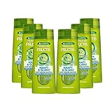 Garnier Shampoo, Kraft und Glanz, kräftigend, gibt dem Haar Kraft und Energie zurück, für kraftvolles, glänzendes Haar, Fructis, 6er-Pack (6 x 250 ml)