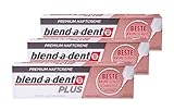 3x Blend-a-dent Plus Premium Haftcreme KRÜMELSCHUTZ 40g für Voll und Teilprothesen