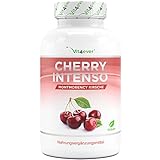 Cherry Intenso - 180 Kapseln mit 550 mg Extrakt - Premium Extrakt mit Konzentration 50:1 - 100% Montmorency Sauerkirsche - Laborgeprüft - Vegan - Hochdosiert