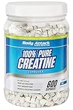 Body Attack 100% Pure Creatine - 600 Kapseln - Made in Germany - hochwertiges mikrofeines Kreatin Monohydrat für Muskelwachstum, Kraft und Ausdauer, Produkt der Kölner Liste, hochdosiert mit 5620mg