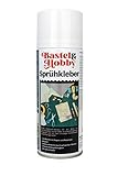 EVERGLUE Sprühkleber transparent mit variablem Sprühkopf Ventil (400ml Aerosol) - insbesondere zum Basteln mit Holz, Papier, Pappe und Schaumstoff - Sprühkleber Stoff für Bastelarbeiten