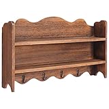 Dekoration Wandgarderobe Braun 50 x 10 x 30 cm Holz Heim & Garten