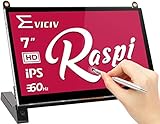 EVICIV Touchscreen Monitor, 7 Zoll Raspberry Pi Display mit Propellerständer, 1024x600 IPS Bildschirm Game Monitor für Raspberry Pi 4/3/2, Computer, TV-Box, DVR, Spielgerät