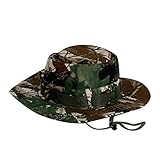 Wanderhut Herren UV Schutz Schirmmütze Reisen Angeln Sonnenschutz Buschhut Bucket Hat UPF 50+ Strandhut Sommermütze Sonnenkappe Baumwolle Two Way to Wear Herren Safari Kappe Campinghut Draussenhut