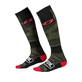 O'NEAL | Mountainbike Motocross Socken | MTB Downhill Freeride | Schweißabsorbierend, Verstärkter Fersen & Sohlenbereich | Pro MX Sock COVERT | Unisex | Erwachsene | Schwarz Grün | One Size