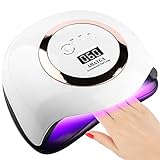 AMAYGA 168W LED UV Lampe Nageltrockner für Gel Nagellack,Auto-Sensor Aushärtelampe mit 4 Timer Einstellungen,Nagelwerkzeuge für Fingernagel und Zehennagel