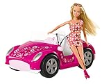 Simba 105738332 - Steffi Love Beach Car, Steffi im Sommeroutfit, mit Auto, Ankleidepuppe, 29cm, für Kinder ab 3 Jahren