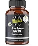 Johanniskraut Extrakt 120 Kapseln Bio - Hypericum perforatum - ohne Trennmittel - ohne Füllstoffe - Kontrolliert biologischer Anbau (DE-Öko-005)