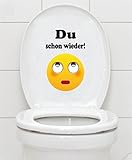 Mabi-IN-Design WC Aufkleber - Du Schon Wieder! Smiley Toilettendeckel A069