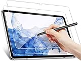 Benazcap Displayschutzfolie für Samsung Galaxy Tab S8 Plus 5G 2022/Tab S7 FE 2021/ S7 Plus 12,4 Zoll 2020, Transparent, Gehärtetes Glas, Schutzfolie für Galaxy Tab S8 Plus/S7 FE/S7 Plus, 2 Stück