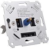 Lumare LED Dimmer, LED-Dimmer-Schalter, Drehdimmer, Phasenabschnitt Unterputz Dimmschalter Universaldimmer für Dimmbare LEDs & Halogen, weiß