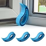 Fensterstopper, Türstopper aus Gummi, 3 Stück Türstopper aus Utschfestem Gummi, Verwendet auf Badezimmer, Balkontür, Kinderzimmer, Terrassentür, Glastür（Blau）