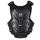 O'NEAL | Leichter Brustpanzer Protektor | Motocross Enduro |Hoher Tragekomfort dank innerem Bio-Schaum, zertifiziert nach CE 14021 | Split Chest Protector Lite V.22 | Erwachsene | Schwarz | OS