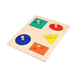 1 Satz Holzspielzeug Für Die Frühe Bildung Junge Kleinkinder Spielen Stengel Babys Formenpuzzle Lernen Pädagogisches Formpuzzle Form-Puzzle-Spielzeug Holzformpuzzle Hölzern KOMBIUDA