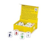 Würfel-Set Bewegung 12-TLG, 20 mm in Box | Lehrerbedarf | Schulbedarf | Fitness Würfel | Bewegungsübung