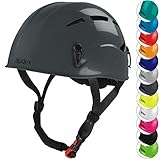 ALPIDEX Universal Kletterhelm für Herren und Damen Klettersteighelm in unterschiedlichen Farben, Farbe:Mountain Grey