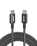 Anker New Nylon USB-C auf USB-C Ladekabel 2.0, 100W Typ-C Ladekabel 3m lang, Schnellladeleistung für iPad Mini 6. Gen, MacBook Pro 2020, iPad Pro 2020, iPad Air 4, Galaxy S20 Plus S9, Pixel, Switch