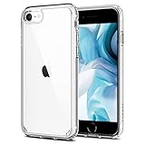 SuTe Ultra Crystal Hülle Kompatibel mit iPhone 7/iPhone 8/iPhone SE 2020[Anti Gelb] [Verstärkter Fallschutz] Transparent Weich TPU Bumper & PC Back Handyhülle Stoßfest Silikon Schutzhülle-Klar