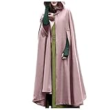 GZYshoyao Damenmode Casual Retro Trenchcoat Open Front Cardigan Jacke Mantel Cape Poncho Plus Tracht Schal (Pink, L)