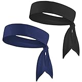 2 Stück Sport-Stirnband Atmungsakti Elastisch rutschfeste Feuchtigkeitsableitend Yoga Haarband für Laufen Fitness Workout Radfahren Yoga Tennis für Damen und Herren