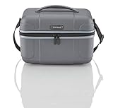 Travelite Handgepäck Kosmetikkoffer mit Aufsteckfunktion, Gepäck Serie VECTOR: Robustes Hartschalen Beautycase in stylischen Farben, 072003-04, 36 cm, 20 Liter, Anthrazit (Grau)