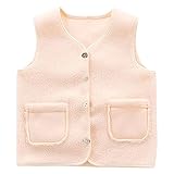 HAOLEI Baby Weste Mäntel Winter Fleece Jacken Jungen Mädchen Kinder Gilet Outfits Schneeanzug Armellos Waistcoat Kleinkind Ärmellose Warmen Fleeceweste NiedlichenFußabdruck Weste Vest Jacke