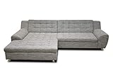 DOMO Collection Morton Ecksofa | Sofa in L-Form, Eckcouch Polstergarnitur, weiß-grau, 304x200x84 cm