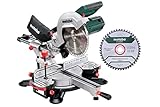 Metabo Kappsäge KGS 254 M Set (Kapp- und Gehrungssäge mit Zugfunktion, 690828000) 1800W, inkl. 2 Sägeblätter Ø 254 mm, mit Laser & LED, im Karton