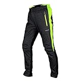 Tofern Herren Outdoorhose Wasserdicht Fahrradhose Reflektierend mit Fleece zum Wanderen Trekking und Bergsteigen, Warme Sport Softhellhose