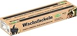 Nico Feuerwerk® 10 Stück Wachsfackeln, Brenndauer 90 Min. I hochwertige Fackeln aus Wachs mit Handschutz für Erwachsene & Kinder I Garten-Fackel für Outdoor Party, Event, Nacht-Wanderung