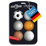 GOODS+GADGETS 6X Stück Speedball Profi Kickerbälle für Tischfussball Tischkicker Kicker-Ball Set Auswahl Verschiedene Sorten (Kork, PE, PU, ABS) 35mm (6er Set)