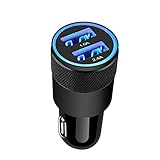 Zigarettenanzünder USB Ladegerät, AILKIN 3.4A Auto Ladegerät, 2-Port USB Kfz Ladegerät Ladeadapter für iPhone 12/12 Mini/12 Pro/12 Pro Max/11/XS/XR/X, Samsung Galaxy S21/S20/S10/S9/S8