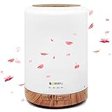 Aroma Diffuser, 300ML Leiser Ultraschall Luftbefeuchter DuftöL Diffuser, Wasserlose Abschaltautomatik, mit 7 Farben LED, BPA-Free Aromatherapie Düfte Humidifier für Raum,Büro,Yoga,Spa,usw