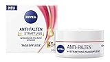 NIVEA Anti-Falten + Straffung Tagespflege 45+ (50 ml), Gesichtscreme mit Aprikosenkernöl, Shea Butter und Vitamin E, Tagescreme mildert Linien und Falten sichtbar