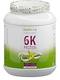 Protein Vanille 1kg - 82,4% Eiweiß - Proteinpulver - 6-Komponenten Eiweißpulver - Nutri-Plus Shape & Shake Pulver ohne Laktose - Made in Germany - 1000g Vanilla Powder