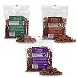 Chewies Hundeleckerli Mix - 3 x 200 g - Rind, Pansen, Geflügel Knöchelchen - Hundesnacks zuckerfrei & mit hohem Fleischanteil - Trainings-Leckerli für Ihren Hund (600 g)