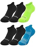 UUE 6 Paar Sneaker Socken Herren Damen Kurze Sportsocken Laufsocken Tennissocken Unisex 43-46 Schwarz Blau Grün