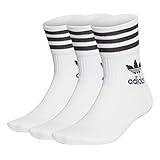 adidas Unisex Mid Cut Crw Sck Socks, Weiß Schwarz, M EU