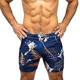 Taddlee Bademode für Herren, Badeanzug, Badeshorts, Boardshorts, Badehose, blau, X-Large