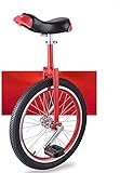 Einrad Fahrrad Einrad Kinder Erwachsene Anfänger Teen Einrad 16/18/20 Zoll Rad Skidproof Butyl Mountain Reifen, verstellbarer Einradsitz, Anti-Rutsch-Akrobatik-Fahrrad Balance Mountain Exercise Bik