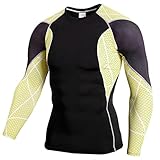 FASLOLSDP Kompressionsshirt Herren Langarm Atmungsaktiv Slim Fit Funktionsshirt Männer Longsleeve Thermounterhemd Langarmshirt Trainingsshirt Laufshirt für Laufen Jogging Gym