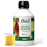 HÜHNER Land Hühner Vitamine 250ml – Hühnerfutter Ergänzung, Vitaminkonzentrat mit Vitamin ADEC I Futterergänzungsmittel für die Vitaminversorgung von Hühnern, Wachteln & Geflügel