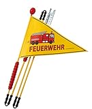 KARL DRAIS ® - Fahrradwimpel für Kinder - Feuerwehr Design für Jungen und Mädchen – Kinderfahrrad, Pukky, Fahrradzubehör – Fahrradfahne, Wimpel – ideale Geschenkidee